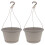 Hanging Planter Plastic 2pcs Grey Balcony Planter Garden Use 5