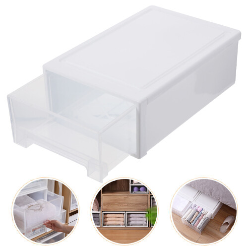 2 Pcs Boxes Plastic Storage Organizers Drawers Vertical Container 1