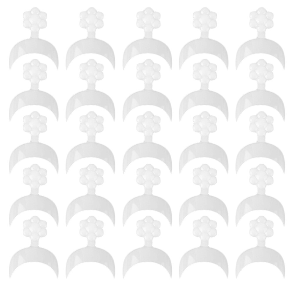 Ohphcall 500 Pcs French Manicure Style Crescent Artificial Nail Tip Accessories