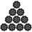 Hard Hat Liner Insert Black Foam Liner 10pcs 10