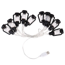 10 Leds Kerosene Lamp String Festoon Lights Outdoor Usb Charging