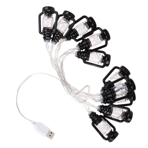 10 Leds Kerosene Lamp String Festoon Lights Outdoor Usb Charging 2