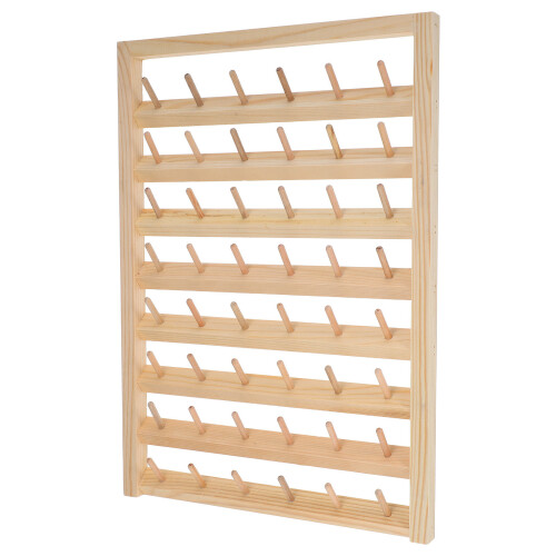 One Set Practical Wooden Spool Holder Storage Rack For Sewing Thread