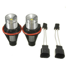 (As show, One size) 2pcs LED Angel Eyes Halo Ring 10W White Bulb for BMW E39 E53 E60 E63 E64 E65