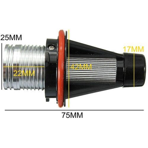 (As show, One size) 2pcs LED Angel Eyes Halo Ring 10W White Bulb for BMW E39 E53 E60 E63 E64 E65 1
