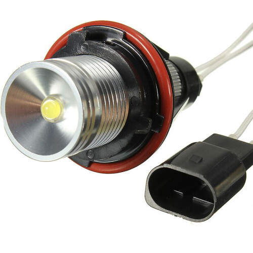 (As show, One size) 2pcs LED Angel Eyes Halo Ring 10W White Bulb for BMW E39 E53 E60 E63 E64 E65 2
