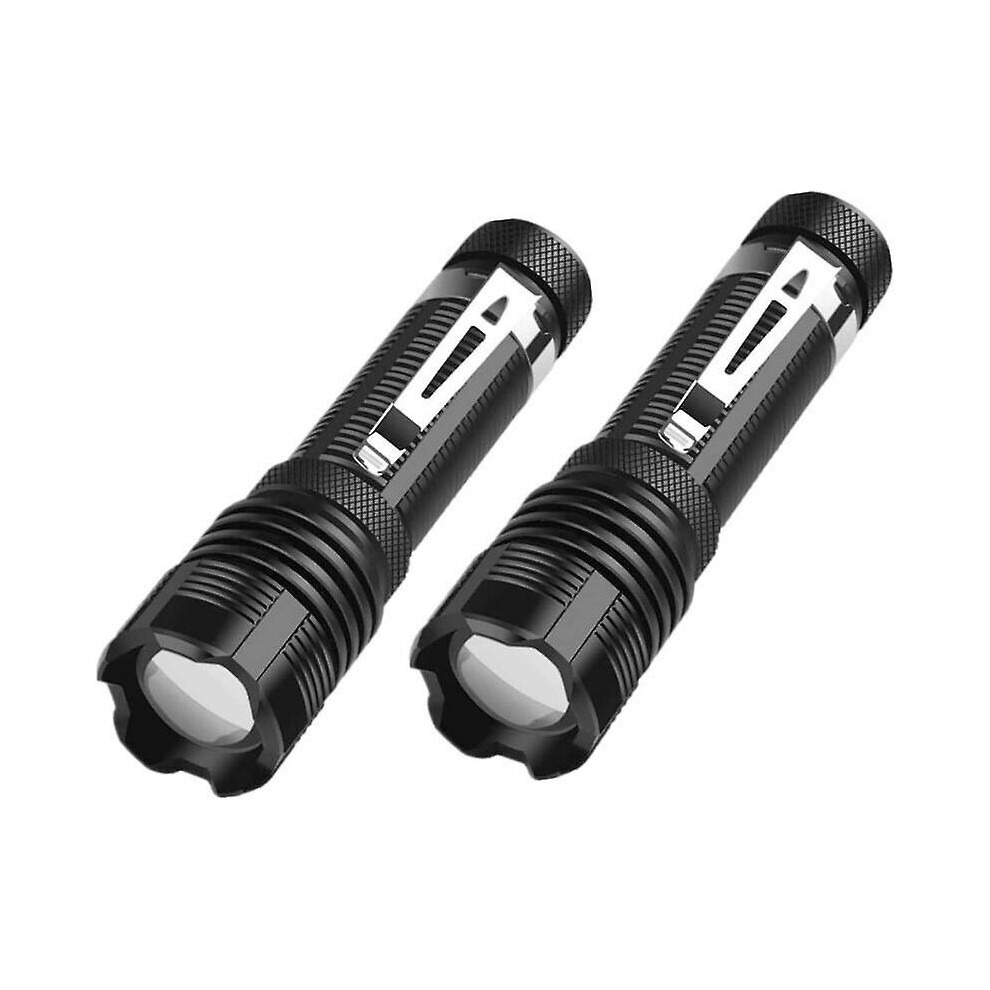 Kikidex (As Show, One Size) 2 Pack Small Portable Led Flashlight 5000 High Lumens With 5 Modes