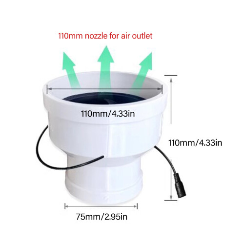 Energieeffizienter 3 W 12 V Inline-Abluftventilator für Küche, 2