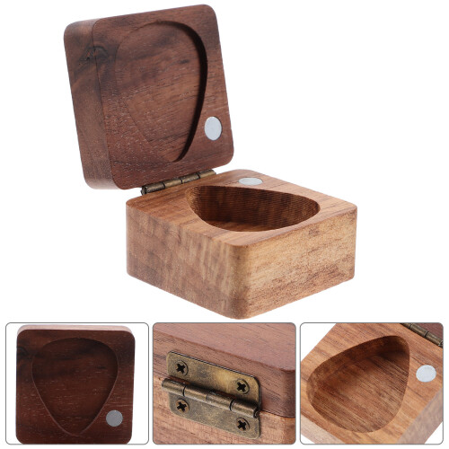 Wooden Guitar Pick Case For Storage And Organization 2