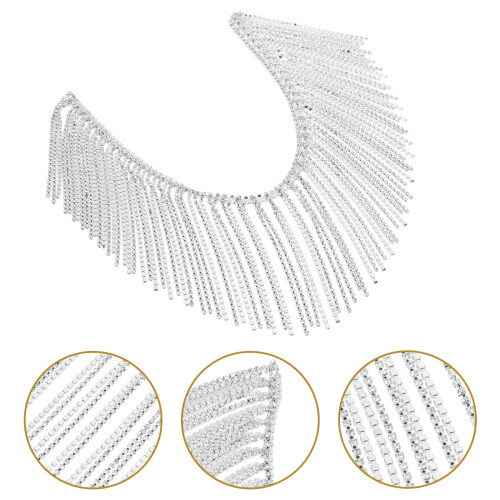 Rhinestone Rope Silver 1pack 35.4x4.7in 2