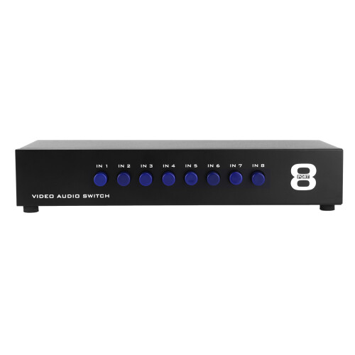 Out Composite Video Audio Switch Box Audio Home Tv 2