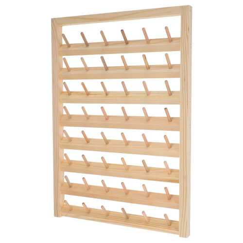 1 Set Wooden Spool Holder Sewing Thread Storage Rack