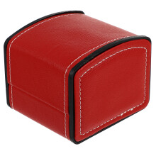 pu square watch jewelry box organizer red