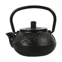 Black Cast Iron Mini Teapot Decorative Tea Kettle for Home Office