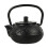 Black Cast Iron Mini Teapot Decorative Tea Kettle for Home Office 1