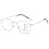 Round Varifocal Reading Glasses Metal Thin Frame Blue Light Blocking Multifocal Computer Titanium Silver 3.0 Dioptres 1