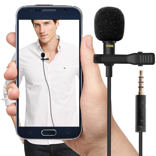 Mini Lavalier Mic Clip Recording Microphone For Pc Smartphone Black 1