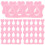 40 pz separatore dita in per pedicure e unghie rosa 2
