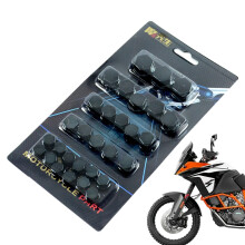 Motorcycle Head Screw Covers Set of 30, 4 Sizes Universal Bolt Covers, Head Bolt Toppers Caps Kit, Black