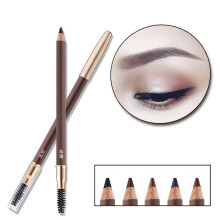 (As show, One size) Eyebrow Pencil Longlasting Waterproof Durable Automaric Liner Eyebrow 5 Colors to Choose (1# Black)