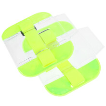 2St Lichtgroene Armband Badge Holder PVC Nylon Outdoor Werkkaarthouder