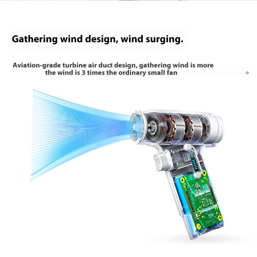 Lightweight Portable Handheld Fan 5000mAh Rechargeable-Black 2