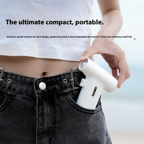 Lightweight Portable Handheld Fan 5000mAh Rechargeable-Black 1