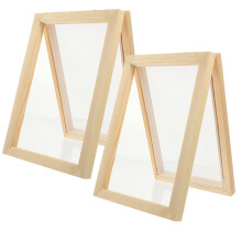 2 Pcs Molde De Papel Artesanal Em Madeira Para Papel Feito À Mão