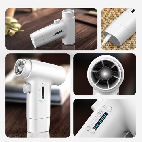 Lightweight Portable Handheld Fan 4000mAh Rechargeable-White 1