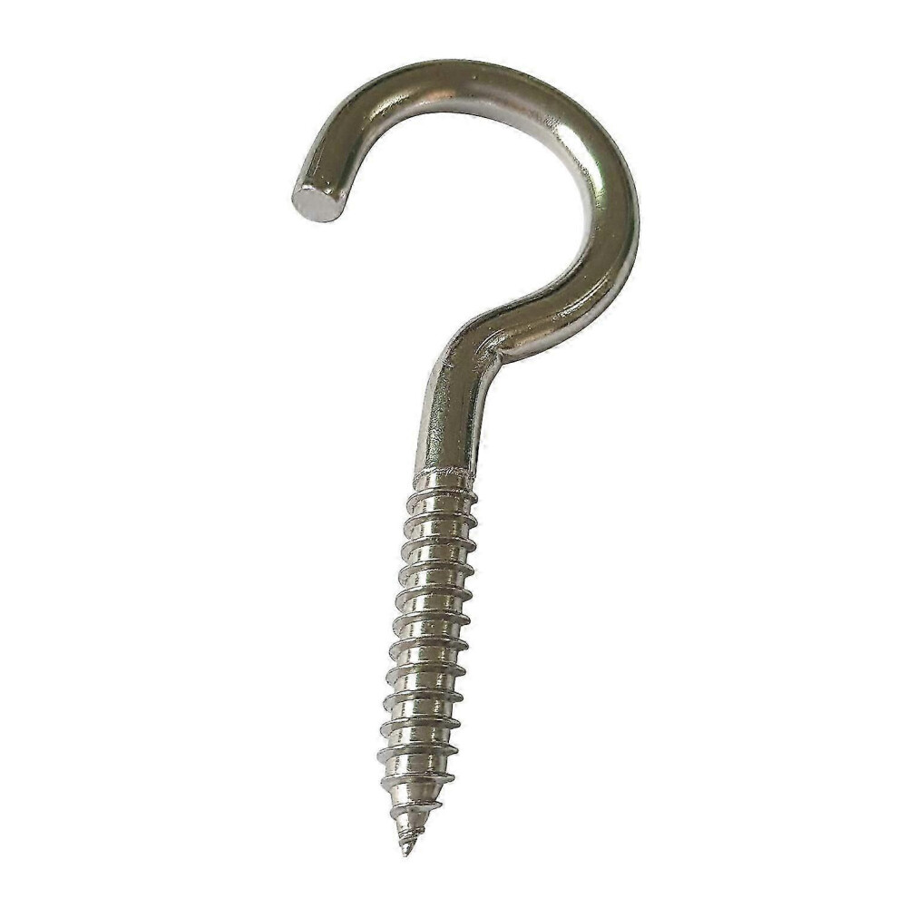 Kikidex (As Show, One Size) 30 Pcs Stainless Steel (304) Screw-In Hooks 3 Sizes 40Mm 50Mm 65Mm Eyelet Screw Hooks Sturdy