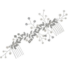 1Silver Metal Pearl Hair Comb Bridal Wedding Hair Accessories