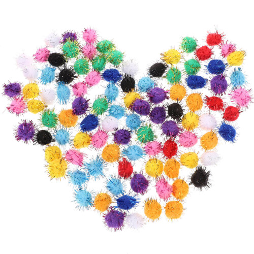 100 20 mm gekleurde pompons speelgoed en knutselen