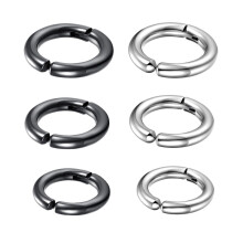 6 szt. okrągłych klipsów uszy przekłuwania, 14 mm, 12 mm, 10 mm