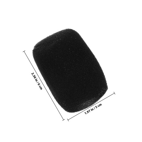 12 unid capa espuma p/ handheld, antivento preto 1