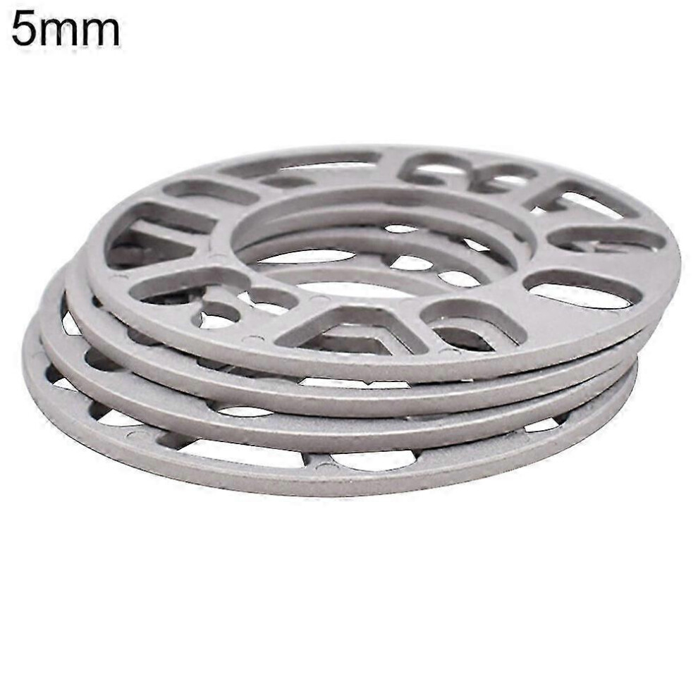 Kikidex (As Show, One Size) 4Pcs 3Mm 5Mm 8Mm 10Mm Universal Aluminum Alloy Car Wheel Tire Spacers Shims Set Mengxi