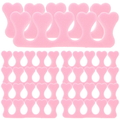 40Pcs Svamp Tå Separators För Manikyr Och Pedikyr (Rosa) 1