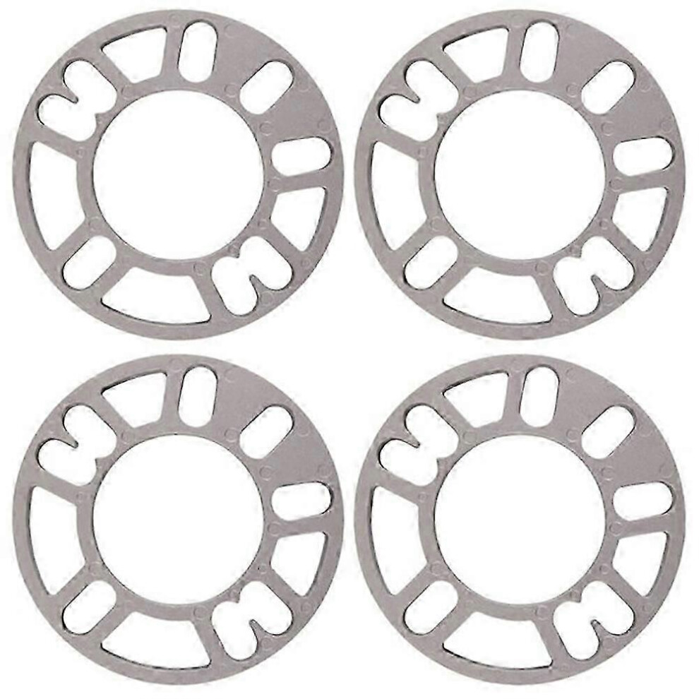 Kikidex (As Show, One Size) 4Pcs 3Mm 5Mm 8Mm 10Mm Universal Aluminum Alloy Car Wheel Tire Spacers Shims Set Mengxi