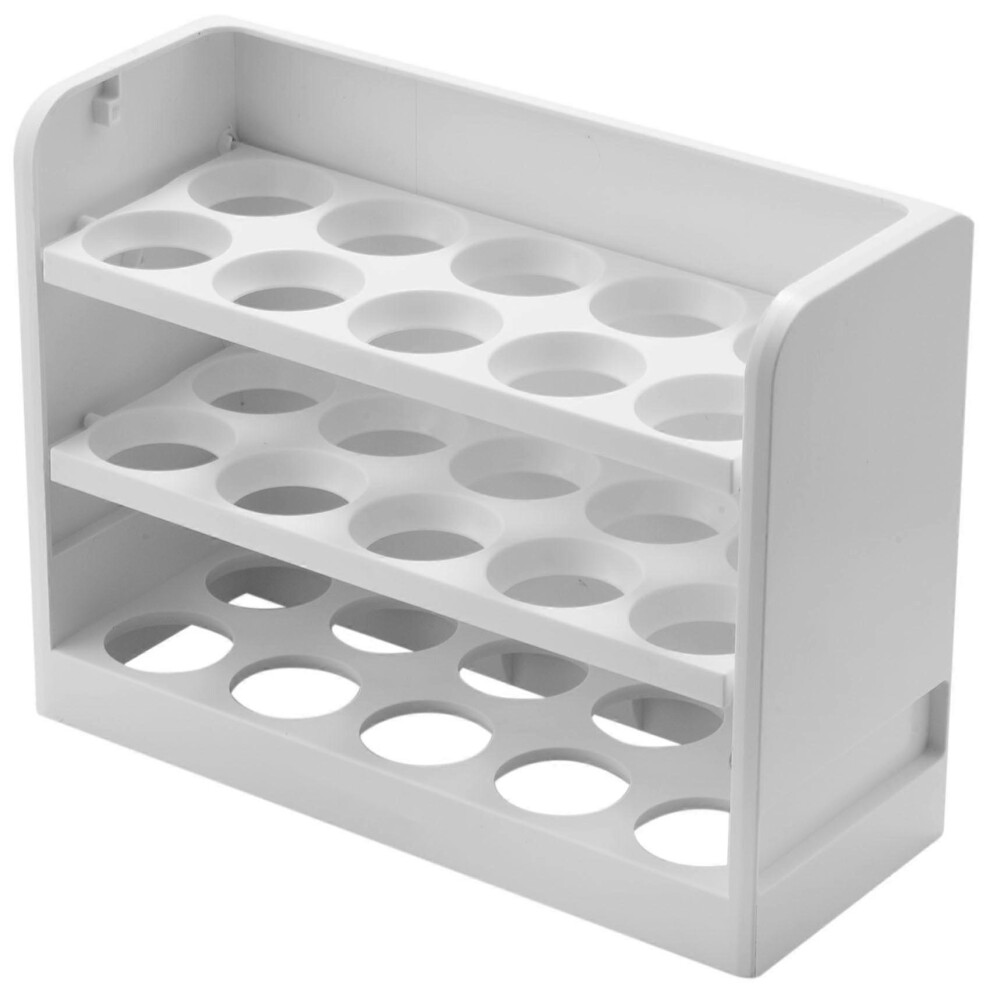 Kikidex (As Show, One Size) Egg Holder For Fridge Stackable Egg Storage Container For Refrigerator Door Tabletop Stove Stores 3