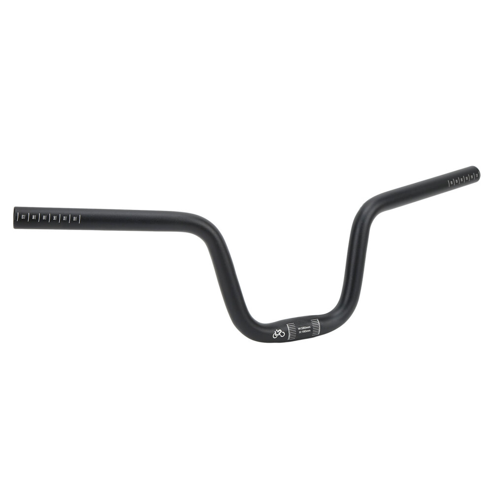 Enhance Ride Comfort With 160Mm Aluminum Bike Riser Handlebar Black 6931357098348
