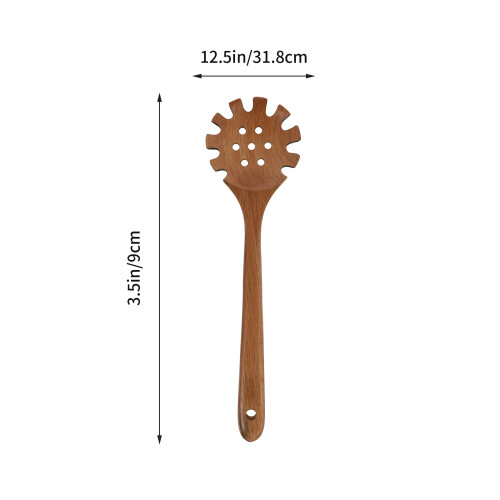 1 Stuks Beech Noodle Keuken Kolander Houtkleur 1