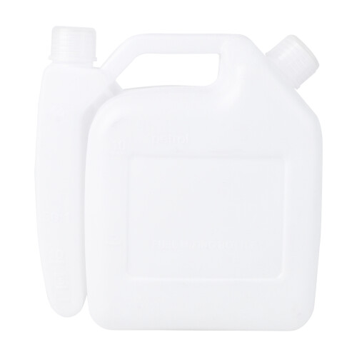 1,5 l mengfles 2-takt - opslagfles kettingslijperolie (wit)