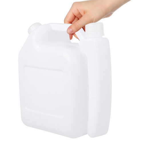 1,5 l mengfles 2-takt - opslagfles kettingslijperolie (wit) 2