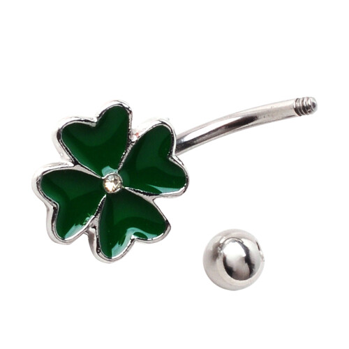 2 Navelring Menselijk Lichaam Piercing Sieraden Klaverblad