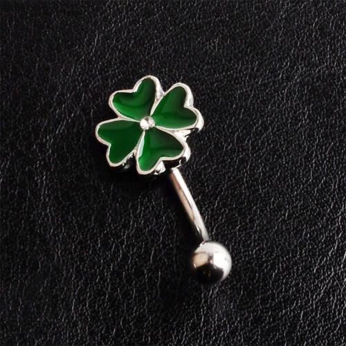 2 Navelring Menselijk Lichaam Piercing Sieraden Klaverblad 2