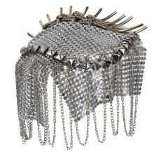 1 Unidad Broche Para Hombrera Galón Charretera Accesorio Ropa Plata