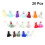 20 borlas miniatura multicolor con anillas para diy joyas 8