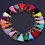 20 borlas miniatura multicolor con anillas para diy joyas 9