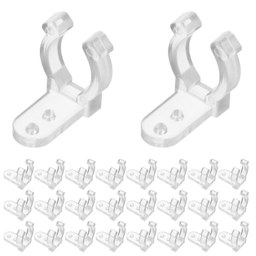 50 uds. clips para luces de cuerda con tornillos, fáciles de