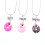 3 Unidades Collar Donut Dibujos Aleación 1