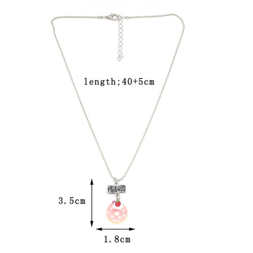 3 Unidades Collar Donut Dibujos Aleación 1